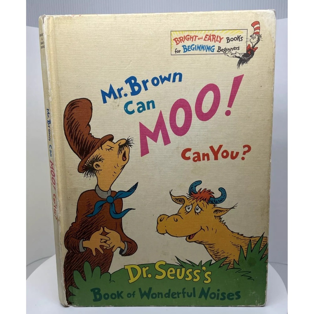 VTG Dr Seuss Mr. Brown Can MOO Can you? Book Club Edition 1970 Hardcover